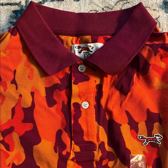 Fox Retro Orange and Red Camouflage Shirt L NEW - Picture 4 of 5